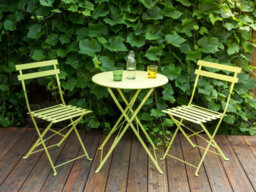 Beliani Bistro Set Folding Fiori Metal Lime Green - thumbnail 2