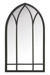 "Mirroroutlet - The Arcus - Gold Metal Framed Arched Garden Wall Mirror 32"" X 19"" (83 X 48 Cm)" - thumbnail 3