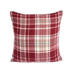 OHS Woven Check Cushion Covers Tartan Pack Of 2 Pillow, 45 X 45Cm - Red - thumbnail 8