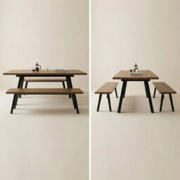 Extendable Dining Table With 2 Benches, 3 Piece Kitchen Dining Set - thumbnail 6