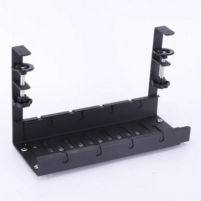 Under Desk Cable Tray Management No-Drill Tidy Wire Cords Storage Rack Organize - image 1