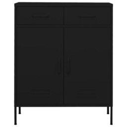 Vidaxl Storage Cabinet Black 80X35X101.5 Cm Steel - thumbnail 2