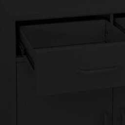 Vidaxl Storage Cabinet Black 80X35X101.5 Cm Steel - thumbnail 6