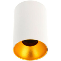 CGC Lighting Cgc Sandra White Cylinder Ceiling Spotlight With Gold Inner Reflector - thumbnail 2