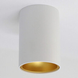 CGC Lighting Cgc Sandra White Cylinder Ceiling Spotlight With Gold Inner Reflector - thumbnail 3