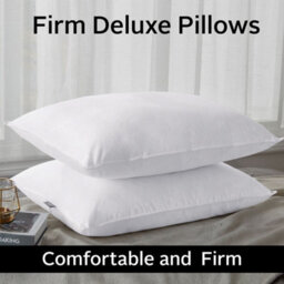 Ameha Firm Deluxe Filled Pillow Dream Sleep Premier Hotel Quality Pillows Anti Allergy Jumbo Super Bounce Back Filled Pillow Pair - thumbnail 3