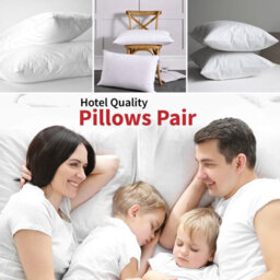 Ameha Firm Deluxe Filled Pillow Dream Sleep Premier Hotel Quality Pillows Anti Allergy Jumbo Super Bounce Back Filled Pillow Pair - thumbnail 6
