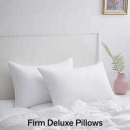 Ameha Firm Deluxe Filled Pillow Dream Sleep Premier Hotel Quality Pillows Anti Allergy Jumbo Super Bounce Back Filled Pillow Pair - thumbnail 2
