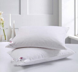 Ameha Firm Deluxe Filled Pillow Dream Sleep Premier Hotel Quality Pillows Anti Allergy Jumbo Super Bounce Back Filled Pillow Pair - thumbnail 1