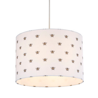 Lighting Collection White, Black And Yellow Bee Shade - image 1