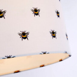 Lighting Collection White, Black And Yellow Bee Shade - thumbnail 3