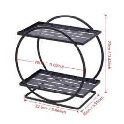 2 Tier Bathroom Organiser Cosmetic Organiser Rack Countertop Storage Shelf - thumbnail 2