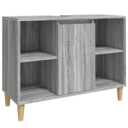 Berkfield Sink Cabinet Grey Sonoma 80X33X60 Cm Engineered Wood - thumbnail 2