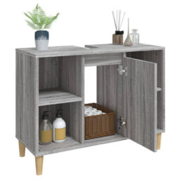 Berkfield Sink Cabinet Grey Sonoma 80X33X60 Cm Engineered Wood - thumbnail 5