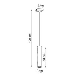 Sollux Lighting Lagos Steel White 1 Light Classic Pendant Ceiling Light - thumbnail 4