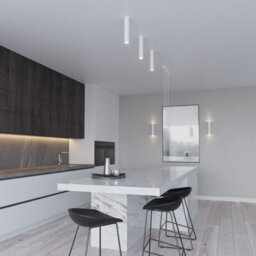 Sollux Lighting Lagos Steel White 1 Light Classic Pendant Ceiling Light - thumbnail 6