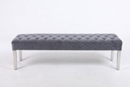 Modernique Precious Velvet Stitched Dining Bench 155 Cm In Grey - thumbnail 5