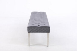Modernique Precious Velvet Stitched Dining Bench 155 Cm In Grey - thumbnail 3