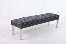 Modernique Precious Velvet Stitched Dining Bench 155 Cm In Grey - thumbnail 6