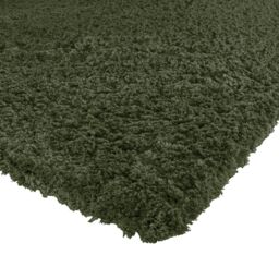 Supersoft Olive Green Plain Medium Rug, (L)170Cm X (W)120Cm - thumbnail 2