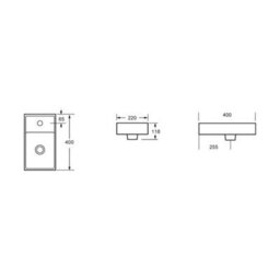 Rinse Bathrooms 400mm Bathroom Vanity Basin Cabinet Unit Soft Closing Door Floor Standing Gloss White - Flat Packed - thumbnail 5