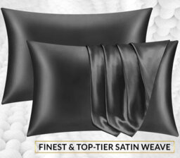Lazzaro Satin Silk Pillowcases For Hair And Skin Pillow Cases 2 Pack With Envelope Closure - thumbnail 2