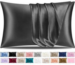 Lazzaro Satin Silk Pillowcases For Hair And Skin Pillow Cases 2 Pack With Envelope Closure - thumbnail 1