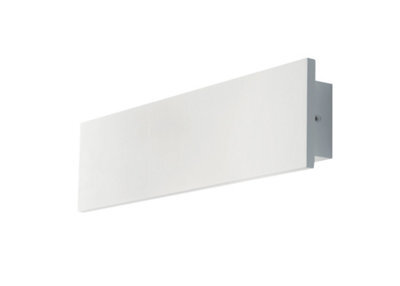 Luminosa Lighting Luminosa Ortisei Led Plaster Flush Wall Light, White, 4000K