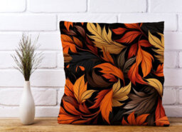 Warren Reed Designer Autumn Leaves Design Cushions 60Cm X 60Cm - thumbnail 2