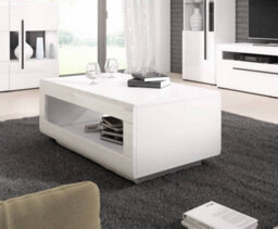 Arte Tulsa Stylish Coffee Table In White Gloss - W1100mm X H440mm X D600mm - thumbnail 3