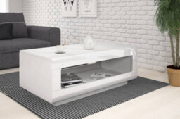 Arte Tulsa Stylish Coffee Table In White Gloss - W1100mm X H440mm X D600mm - thumbnail 2
