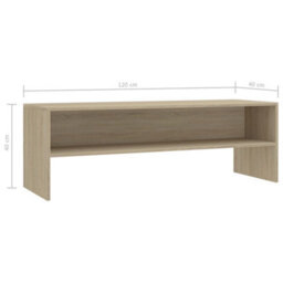Vidaxl Tv Cabinet Sonoma Oak 120X40X40 Cm Engineered Wood - thumbnail 3