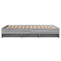 Berkfield Bed Frame Without Mattress Grey Sonoma 120X190 Cm Small Double Engineered Wood - thumbnail 6