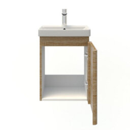 Affine Wall Mounted Bathroom Vanity Unit & Basin Sink Storage Furniture Cabinet 400mm - thumbnail 5