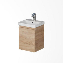 Affine Wall Mounted Bathroom Vanity Unit & Basin Sink Storage Furniture Cabinet 400mm - thumbnail 4