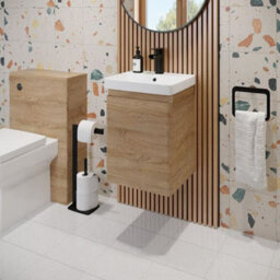 Affine Wall Mounted Bathroom Vanity Unit & Basin Sink Storage Furniture Cabinet 400mm - thumbnail 2