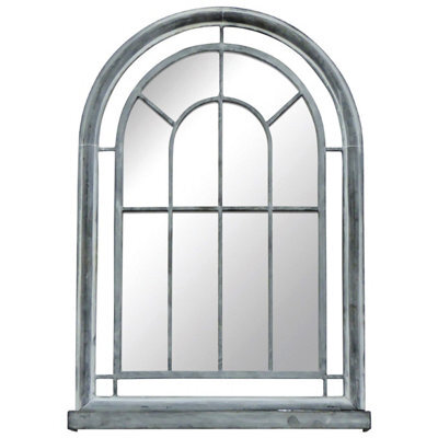 Charles Bentley Garden Premium Grey Arched Glass Mirror Suitable For Indoor Use - image 1