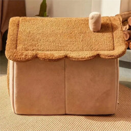 Small-Pet Cat Kitten Dog Beds Washable Warm House Cave - thumbnail 5