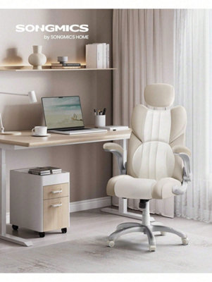 Songmics Office Chair, Ergonomic Gaming Chair, Adjustable Headrest, Tilt Function, Foldable Armrests, Swivel Castors - image 1