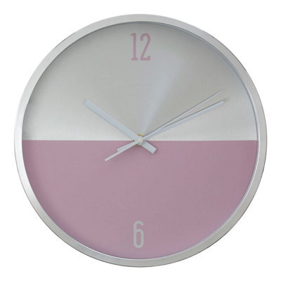 Orsina Elko Silver And Pink Finish Wall Clock - image 1