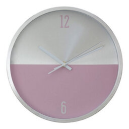 Orsina Elko Silver And Pink Finish Wall Clock - thumbnail 1