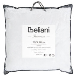 Wyld And Coco Dreamweave Low-Profile Pillow 80 X 80 Cm, Triple-Compartment Duck Feather & Down, White Cotton Casing - thumbnail 5