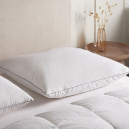 Wyld And Coco Dreamweave Low-Profile Pillow 80 X 80 Cm, Triple-Compartment Duck Feather & Down, White Cotton Casing - thumbnail 2