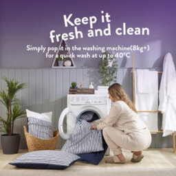 Slumberdown Coverless Comfort Duvet King 10.5 Tog 2N1 Design Matching Pillowcases Reversible All Year Round Navy Printed Washable - thumbnail 8