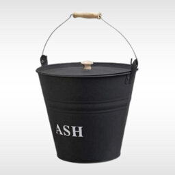 12L Fireside Metal Ash Bucket With Lid - thumbnail 2