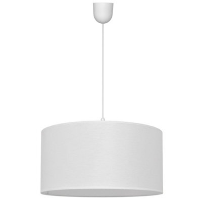 Luminosa Lighting Luminosa Alba Cylindrical Pendant Ceiling Light White 40Cm - image 1