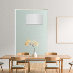 Luminosa Lighting Luminosa Alba Cylindrical Pendant Ceiling Light White 40Cm - thumbnail 4