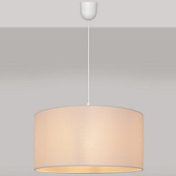 Luminosa Lighting Luminosa Alba Cylindrical Pendant Ceiling Light White 40Cm - thumbnail 3