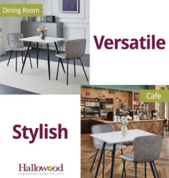 Hallowood Furniture Cullompton Small Rectangular Dining Table 80Cm With 2 Taupe Leather Effect Chairs - thumbnail 7