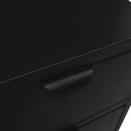 Berkfield Classic Sideboard Black 75X35X70 Cm Steel And Tempered Glass - thumbnail 9